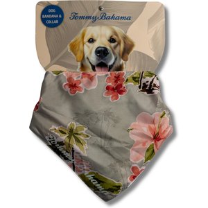 Tommy Bahama Pet Dog Bandana, Olive Floral, Small