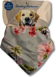 Tommy Bahama Pet Dog Bandana, Olive Floral, Large slide 1 of 4