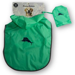 Tommy Bahama Pet Dog Packable Raincoat with Carrying Pouch, Jade, Medium slide 1 of 2