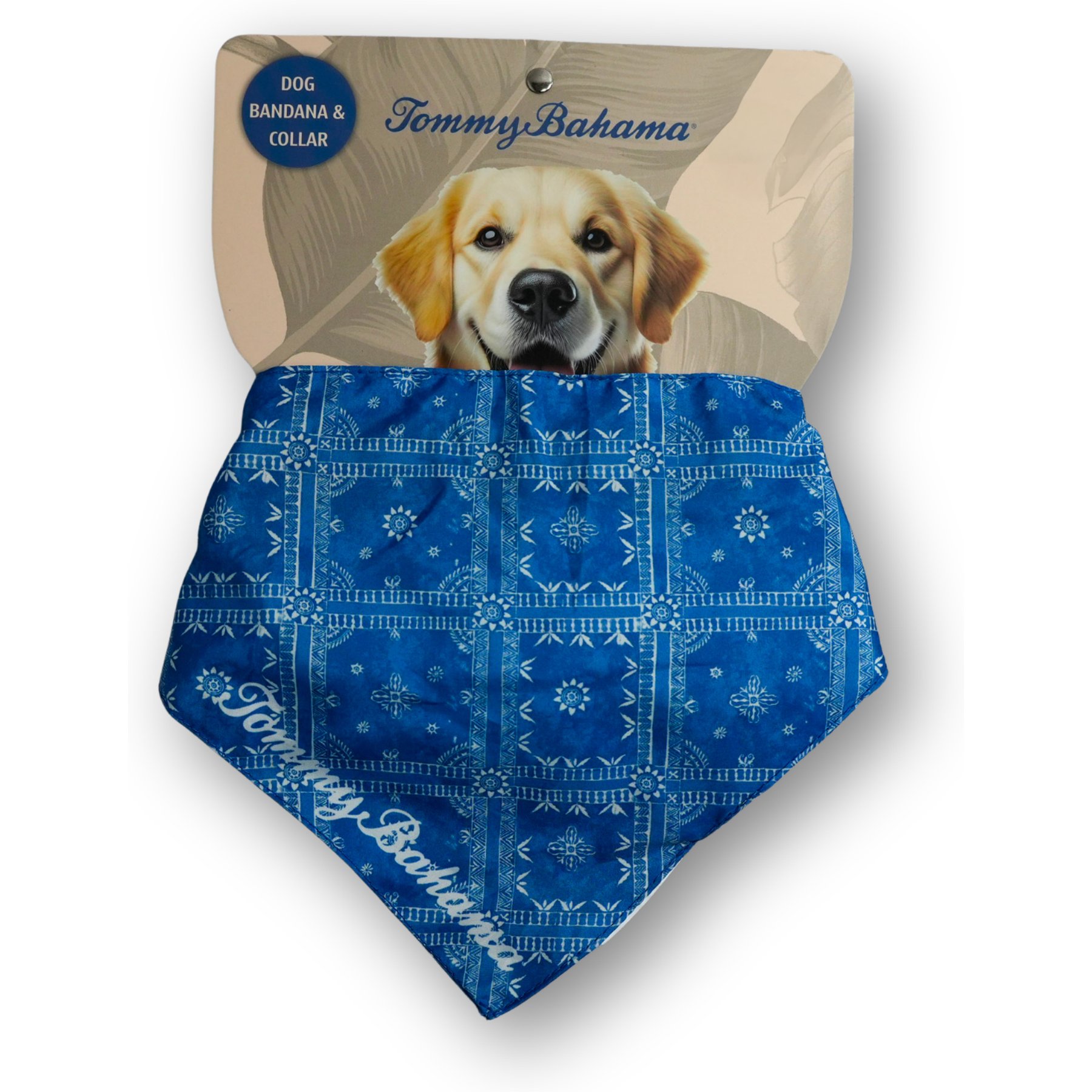 Tommy Bahama Pet Dog Bandana, Navy Floral, Small