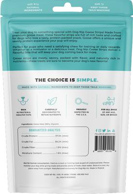Show full view: Dog Nip Geese Meat Strips High Protein Dehydrated Dog Treats, 10 count slide 8 of 8