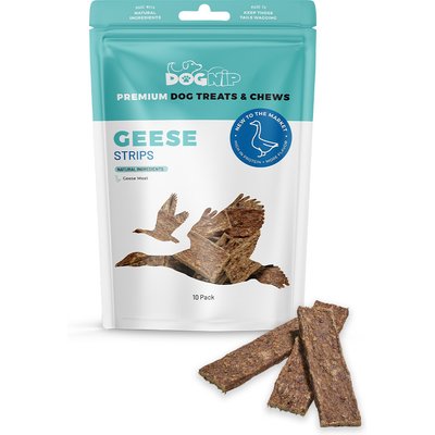 Dog Nip Dog Nip Goose Jerky Strips Single Ingredient High-Protein Natural Dog Treats, 10 count