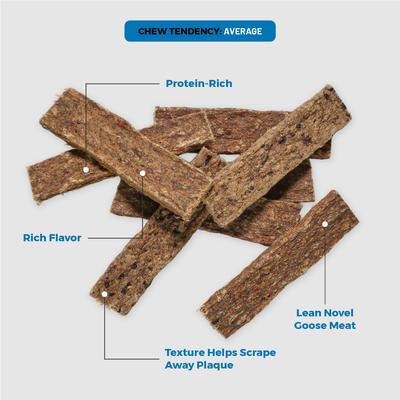 Show full view: Dog Nip Geese Meat Strips High Protein Dehydrated Dog Treats, 10 count slide 3 of 8