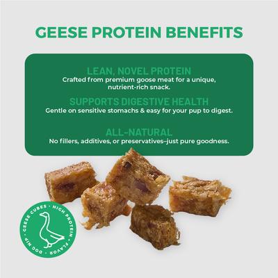 Show full view: Dog Nip Geese Premium Geese Cubes High Protein Dehydrated Dog Treats, 5.29-oz pouch slide 5 of 8