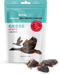 Dog Nip Whole Geese Hearts High Protein Dehydrated Dog Treats, 3.52-oz pouch