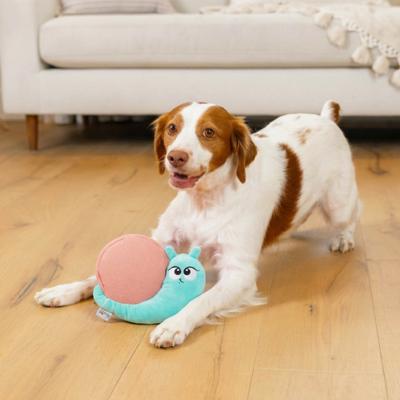 Show full view: Outward Hound Snail Coated Critterz Squeaky Fetch Plush Dog Toy, Multi, Medium: 8.7-in slide 5 of 5