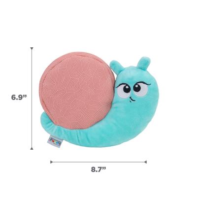 Show full view: Outward Hound Snail Coated Critterz Squeaky Fetch Plush Dog Toy, Multi, Medium: 8.7-in slide 4 of 5