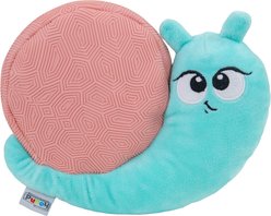 Outward Hound Snail Coated Critterz Squeaky Fetch Plush Dog Toy, Multi, Medium: 8.7-in