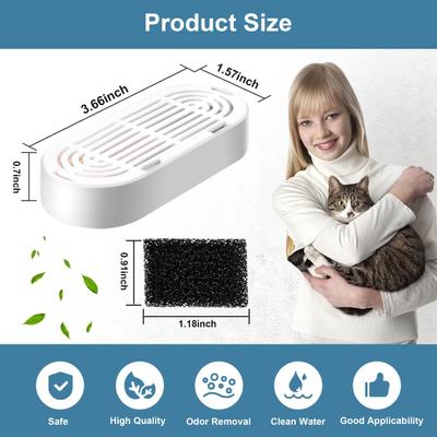 Show full view: Casfuy PWL-008, 009 & 300 Premium Cat Water Fountain Replacement Filters & Sponges, 6 count slide 4 of 6