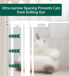 WAOWAO Clear Acrylic Auto-Close Safety Dog Gate, White, 57 to 66-in slide 2 of 9