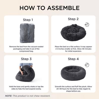 Show full view: Bedsure Plus Version Removable Cover Dog Bed, Grey, X-Large slide 7 of 8