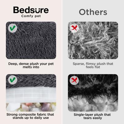 Show full view: Bedsure Plus Version Removable Cover Dog Bed, Grey, X-Large slide 2 of 8