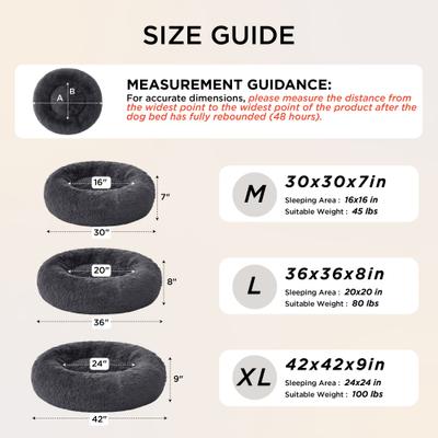 Show full view: Bedsure Plus Version Removable Cover Dog Bed, Grey, X-Large slide 4 of 8