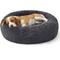 Show in main carousel: Bedsure Plus Version Calming Fluffy Plush Faux Fur Supported Donut Dog & Cat Bed, Grey, Medium slide 1 of 8