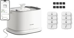 Petlibro Dockstream 2 Smart Water Fountain Bundle - 3-L White Fountain + 8 Filters