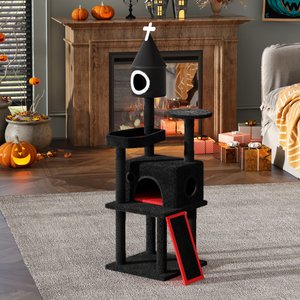 Coziwow Gothic Style 64-in Cat Tree Tower, Black