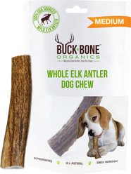 Buck Bone Organics Whole Elk Antler Dog Chews, 4.5 - 5 in