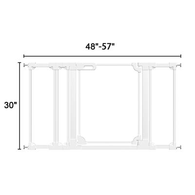 Show full view: WAOWAO Clear Acrylic Auto-Close Safety Dog Gate, White, 47 to 57-in slide 4 of 11