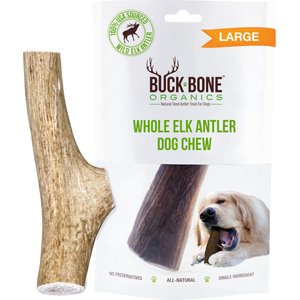 Buck Bone Organics Whole Elk Antler Dog Chews, 6 - 7 in