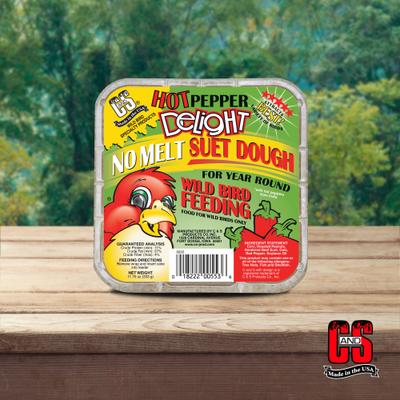 Show full view: C&S Hot Pepper Delight No Melt Suet Dough Wild Bird Food, 11.75-oz tray, 3 count slide 8 of 12