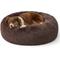 Show in main carousel: Bedsure Plus Version Calming Fluffy Plush Faux Fur Supported Donut Dog & Cat Bed, Dark Brown, Large slide 1 of 8