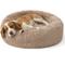 Show in main carousel: Bedsure Plus Version Calming Fluffy Plush Faux Fur Supported Donut Dog & Cat Bed, Camel, Medium slide 1 of 2