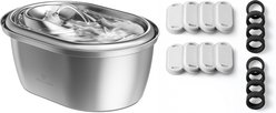 Petlibro Water Fountain Bundle - 101-oz Stainless Steel Fountain + 8 Filters
