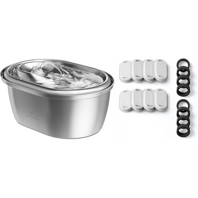 Petlibro Petlibro Water Fountain Bundle - 101-oz Stainless Steel Fountain + 8 Filters