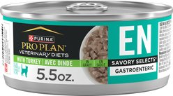 Purina Pro Plan Veterinary Diets EN Gastroenteric Savory Selects in Gravy with Turkey Wet Cat Food, 5.5-oz can, case of 24