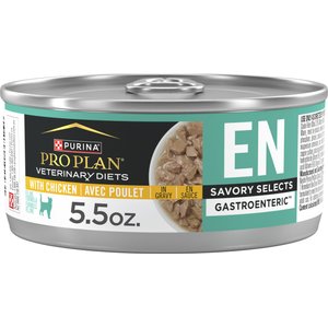 Purina Pro Plan Veterinary Diets EN Gastroenteric Savory Selects in Gravy with Chicken Wet Cat Food, 5.5-oz can, case of 24