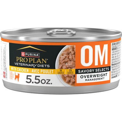 Purina Pro Plan Veterinary Diets Purina Pro Plan Veterinary Diets OM Overweight Management Savory Selects with Chicken Wet Cat Food, 5.5-oz, case of 24