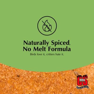 Show full view: C&S Hot Pepper Delight No Melt Suet Dough Wild Bird Food, 11.75-oz tray, 3 count slide 5 of 12