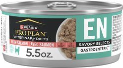 Purina Pro Plan Veterinary Diets EN Gastroenteric Savory Selects in Gravy with Salmon Wet Cat Food, 5.5-oz can, case of 24