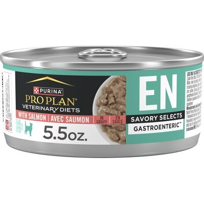 Purina Pro Plan Veterinary Diets Purina Pro Plan Veterinary Diets EN Gastroenteric Savory Selects in Gravy with Salmon Wet Cat Food, 5.5-oz can, case of 24