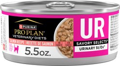 Purina Pro Plan Veterinary Diets UR Urinary St/Ox Savory Selects Salmon in Sauce Wet Cat Food, 5.5-oz can, case of 24