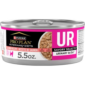 Purina Pro Plan Veterinary Diets UR Urinary St/Ox Savory Selects Salmon in Sauce Wet Cat Food, 5.5-oz can, case of 24