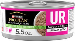 Purina Pro Plan Veterinary Diets UR Urinary St/Ox Savory Selects Turkey & Giblets in Sauce Wet Cat Food, 5.5-oz can, case of 24