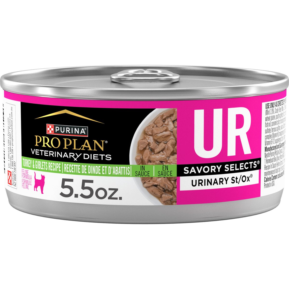 Purina Pro Plan Veterinary Diets UR St/Ox Turkey Cat Food, 24/5.5-oz