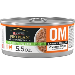 Purina Pro Plan Veterinary Diets OM Overweight Management Savory Selects Wet Cat Food, 5.5-oz, case of 24