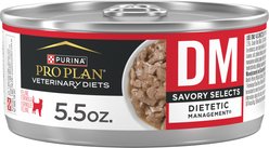 Purina Pro Plan Veterinary Diets DM Dietetic Management Savory Selects Wet Cat Food, 5.5-oz, case of 24