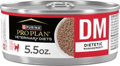 Purina Pro Plan Veterinary Diets DM Dietetic Management Wet Cat Food, 5.5-oz, case of 24