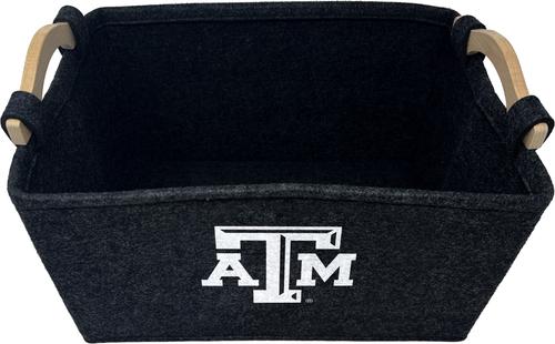 Show full view: ShopInstaPets Texas A&M Aggies Dog Toy Basket, Grey slide 3 of 4