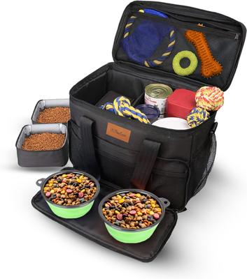 dog tote travel bag PAWSEAT Tote Travel Bag with Built‑In Meal Dog & Cat Carrier, Medium, Black