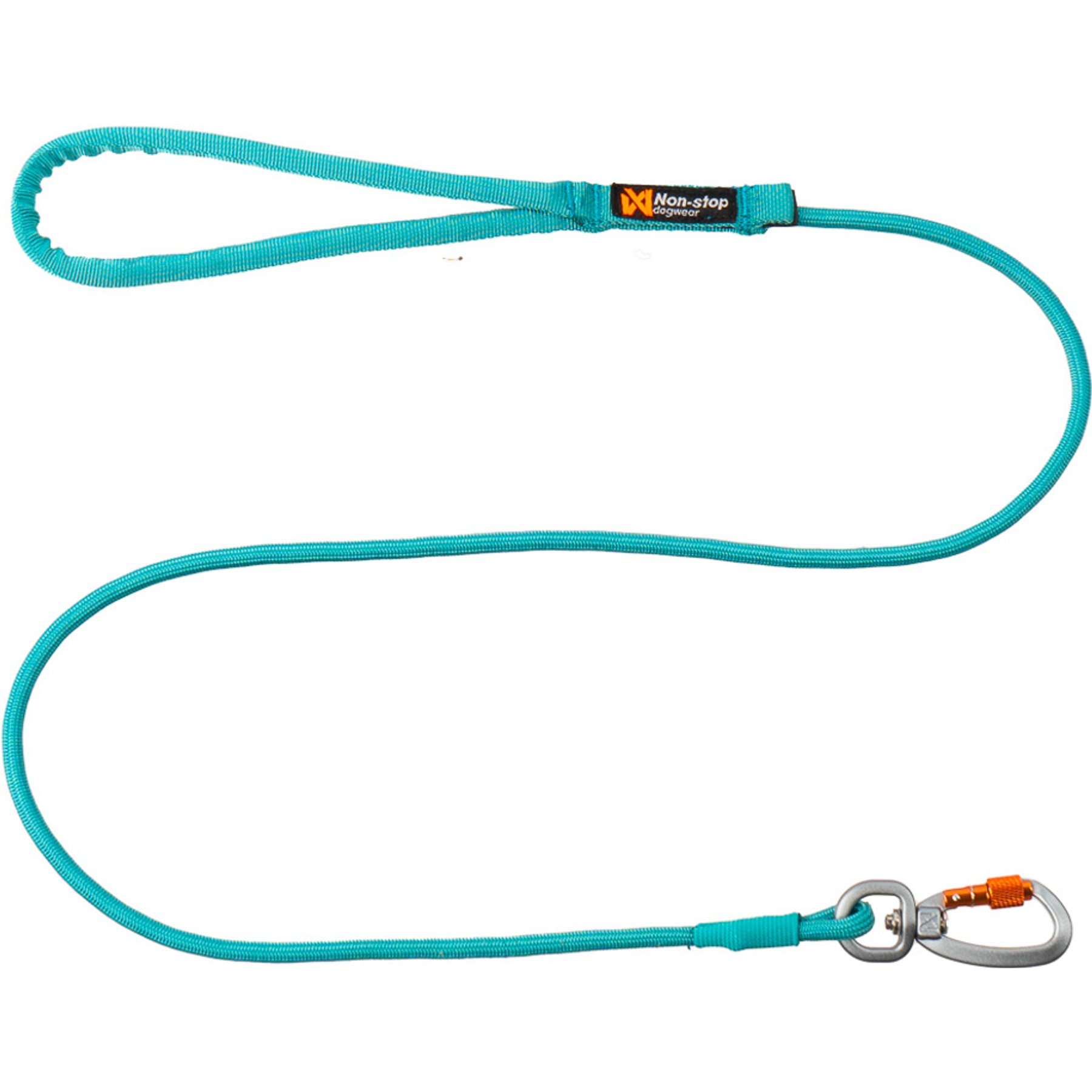 Non-stop Dogwear Trekking Rope Dog Leash, Teal, 2.8-m long, 8-mm wide