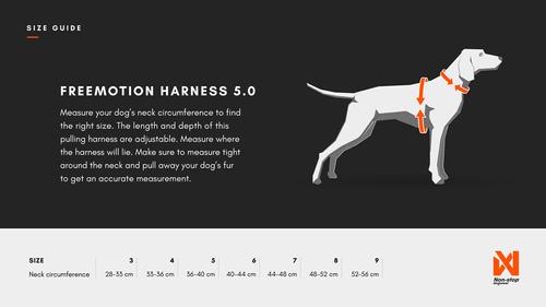 Show full view: Non-stop Dogwear Freemotion 5.0 Dog Harness, Black/Orange, 4: 16.1 to 26.8-in chest slide 5 of 5
