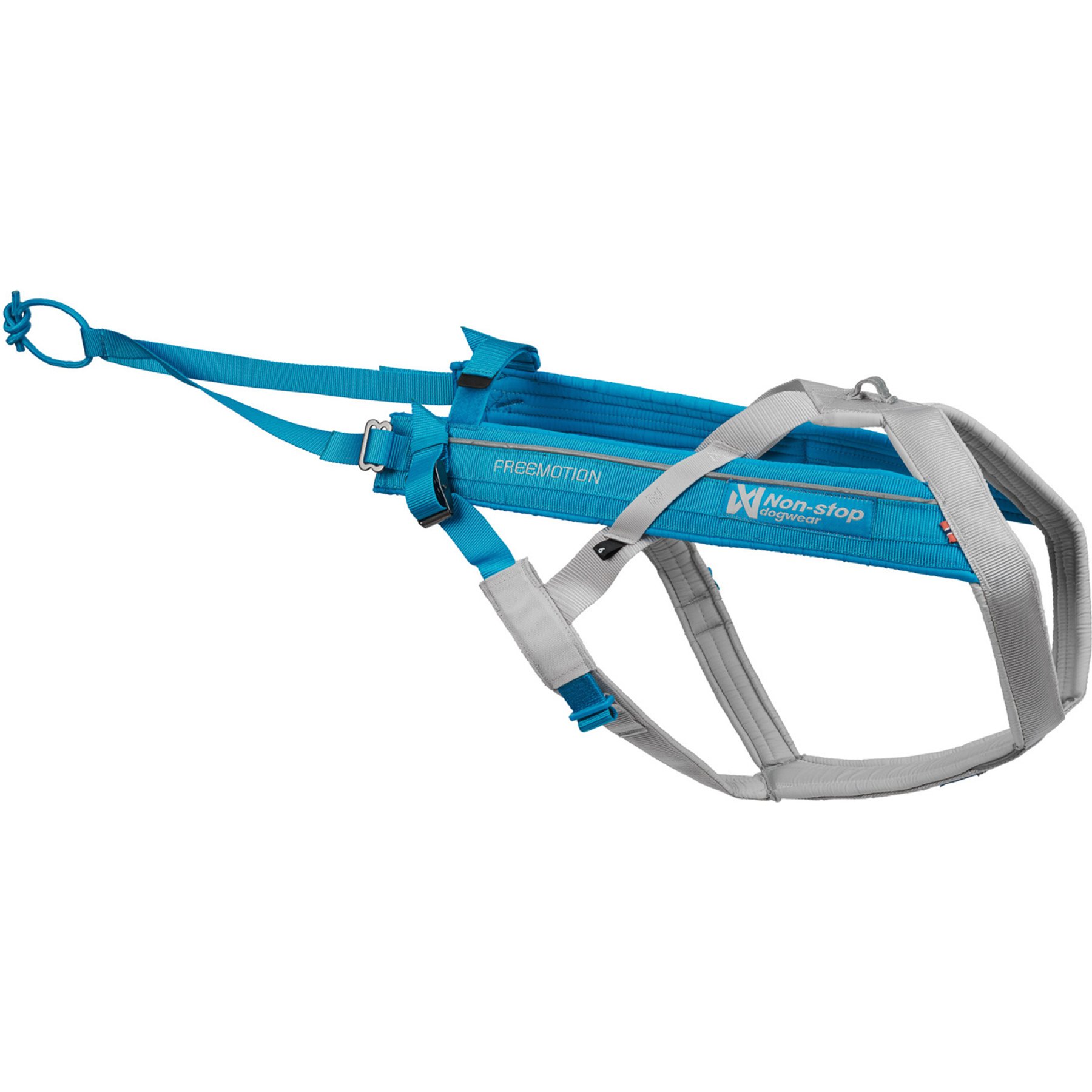 Non-stop Dogwear Freemotion 5.0 Dog Harness, Blue/Grey, 8: 26.4 to 40.2-in chest