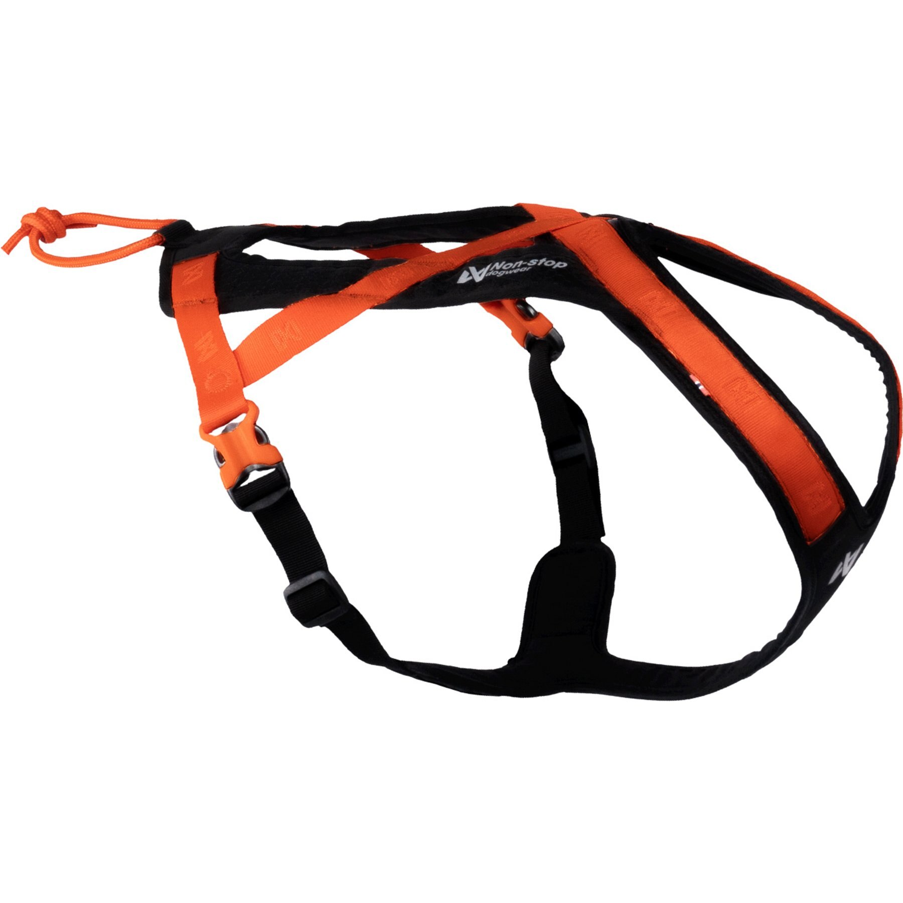 Non-stop Dogwear Rush Dog Harness, Black/Orange, 7: 24.0 to 36.2-in chest