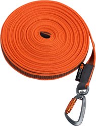 Non-stop Dogwear Friction Long Line Dog Leash, Orange, 15.0-m long, 0.8-in wide