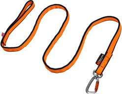 Non-stop Dogwear Bungee Dog Leash, Black/Orange, 2.0-m long, 23-mm wide