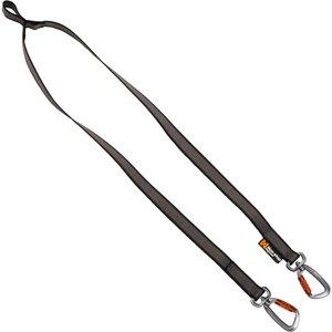 Non-stop Dogwear Touring Double Dog Leash, Black/Grey, 13-mm wide